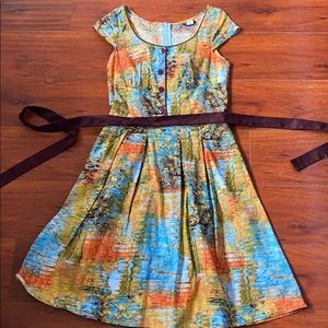 Cotton watercolor dress